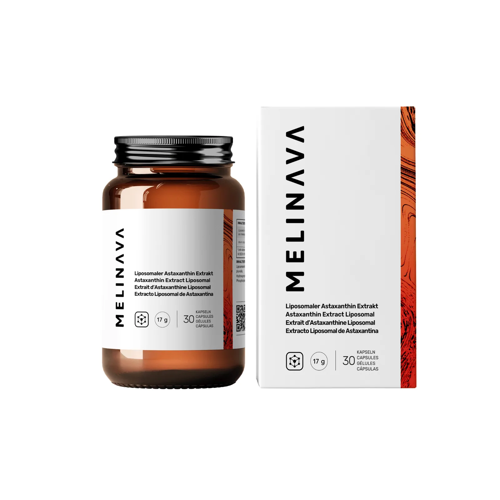MELINAVA Liposomaler Astaxanthin Extrakt
