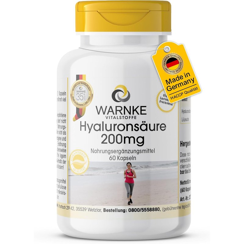 Warnke Vitalstoffe Hyaluronsäure 200 mg, 60 Kapseln